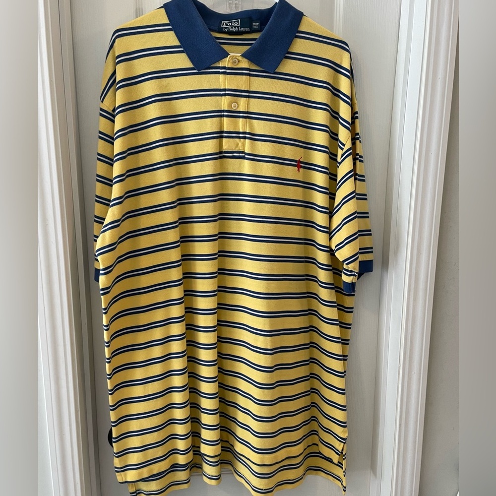 Polo by Ralph Lauren Yellow and Blue Striped Polo Shirt